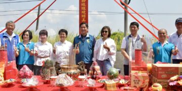 美濃獅子頭圳第二幹線綠美化工程動土　邱議瑩：打造日夜皆宜的水岸景觀