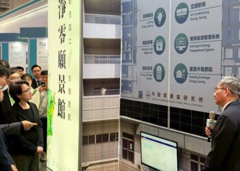 副總統視察智慧城市展　彩繪光電外牆成淨零建築亮點