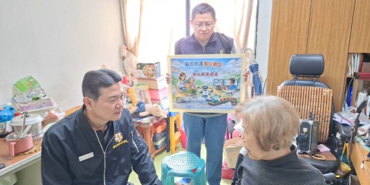 彰化榮服處運用安心御老平台  訪視關懷榮民眷