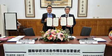 台南一中與日本本庄高等學院締結姐妹校　跨國河川調查情誼開花結果