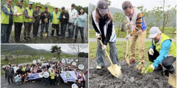 擴大緩衝綠帶　公私協力到打狗溪畔再種千株苗木