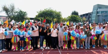 屏縣光華國小全新PU跑道繽紛落成　守護學子奔馳夢想