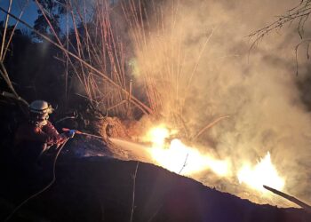 燕巢山區火警消防全力撲滅 呼籲清明掃墓落實「四不一要」