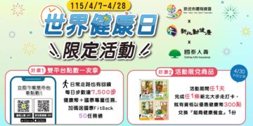 響應世界健康日！新北衛生局推「雙平台回饋」     運動累點享國泰人壽好禮