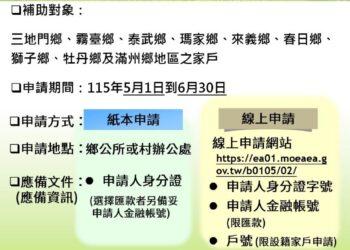 偏遠與原住民族地區家用桶裝瓦斯　屏縣115年度差價補助開跑