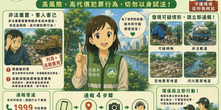 【嚴蒐證、零寬貸、快追清】高市環保局追查《高屏溪80噸舊衣棄置》案，函送橋頭地方檢察署偵辦