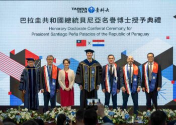 臺科大授予巴拉圭總統貝尼亞管理學名譽博士學位　副總統蕭美琴親赴見證