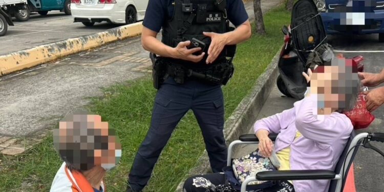 【機敏、即助、暖護】三民一分局雄警憑藉愛心手鍊，護衛《美都路中都濕地》迷途翁嫗平安返家