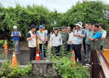 強降雨高風險期　縣長視察萬巒、185縣道防汛工程