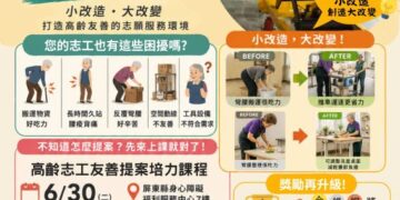 屏東縣「銀閃志在改造王」徵件開跑 最高補助6萬元 打造高齡友善志工環境
