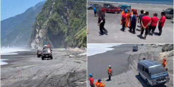 影音/25名遊客受困南澳海蝕洞 消防及海巡人員助脫困