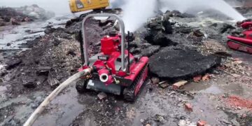影音/科技救災守護打火弟兄安全  彰化民進黨團提消防機器人普及