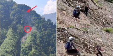 影音/登山客跌落深谷受困 警消歷險徒步開路救援