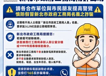 詐騙手法再翻新!假局長打電話要求加好友 新北工務局鐵腕報案、呼籲全民警覺