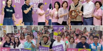 「挺Women的歌」登台獻唱獲贈船舵　林國漳拋出全方位女力政策
