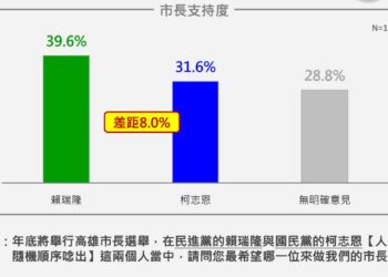 民調/賴瑞隆39.6%領先柯志恩8個百分點 優勢選區曝光