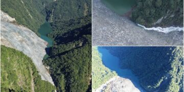 影音/萬里溪堰塞湖狀況維穩 地質與天氣不穩 河道勿近