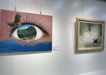 油藝首記陳通和個展雲林開幕 40幅寫實作品堆疊光影堆疊感動