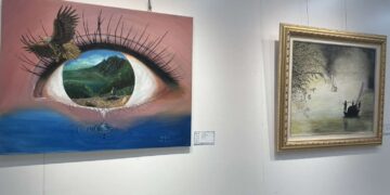 油藝首記陳通和個展雲林開幕 40幅寫實作品堆疊光影堆疊感動