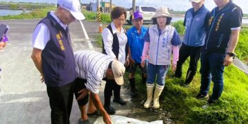 彰化文蛤出現豪雨遲發性災損 王惠美現勘爭取中央災害現金救助