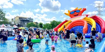 社頭鄉里樂公園舉辦「夏日玩水派對」 歡笑中共度清涼夏日時光