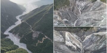 巴威遠離馬太鞍溪堰塞湖解除黃色警戒 萬里溪堰塞湖維持紅色警戒
