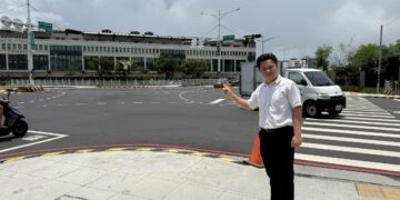 議員李啟維建議建平路健康路健新橋應開放內車道改善交通