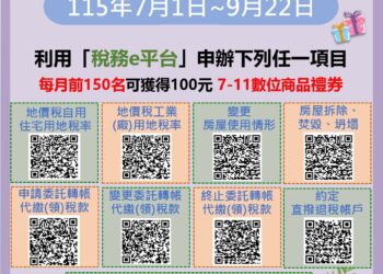 新北市稅捐處舉辦稅務e申辦減紙享好康活動完成線上申辦可獲數位禮券
