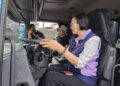 新北社會局攜手汽車貨運公會舉辦大型車視野盲點與交通安全宣導活動