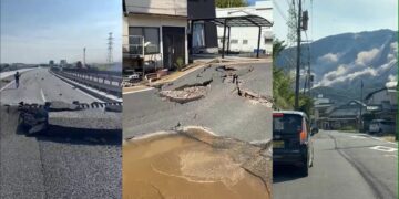 影音/熊本規模7.1強震 新幹線停駛、機場跑道關閉