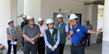 視察安業國小、北頭洋聚落中心 市府要求如期如質完工