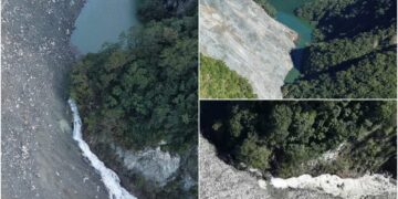 影音/萬里溪堰塞湖已溢流 尚未大規模沖蝕壩體
