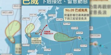 巴威颱風穩定增強上看強颱！路徑仍有不確定性 對台影響待觀察