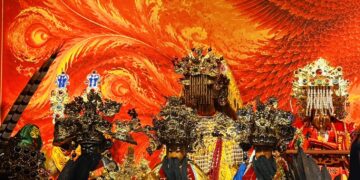 白沙屯媽祖福佑山城!台中拱願宮喬遷入火安座 江俊龍主委率眾獻香祈福