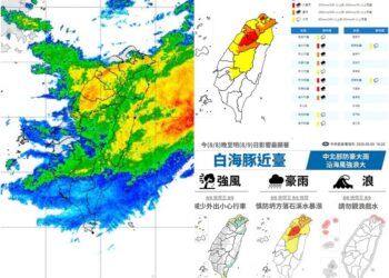 影音/白海豚+外圍環流 沿海風強浪大 多處地方豪雨特報