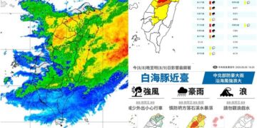 影音/白海豚+外圍環流 沿海風強浪大 多處地方豪雨特報