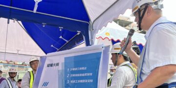 侯友宜視察汐東線工程進度 同興路工區已完成百餘支基樁