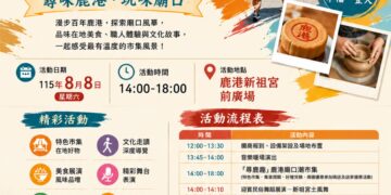 父親節尋鹿趣　鹿港廟口潮市集8月8日登場邀全家同遊