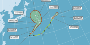 影音/20260812昌鴻減為熱帶性低氣壓 南卡生成與琵鷺雙颱共舞