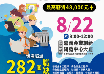 台塑企業聯合徵才8月22日登場 282職缺、月薪上看4.8萬元