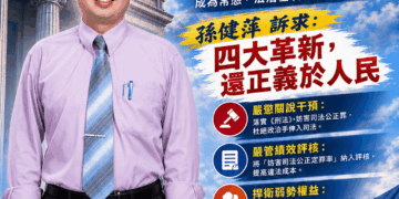 國際示警司法倒退  孫健萍：重建人民對司法的信賴刻不容緩