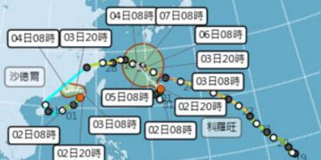 影音/20260902沙德爾緩慢近臺 將減弱成熱帶性低氣壓