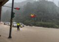 沒放颱風假也淹水! 基四分局警冒雨疏導守護交通安全