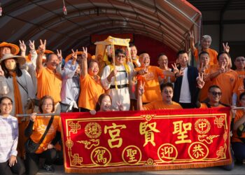 北港武德宮環台行腳抵桃園！中壢這間廟一口氣設3座涼水站　連主神都「親自迎接」