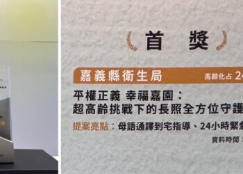 嘉義縣榮獲2026城市照顧典範獎「宜共老」首獎　長照成果傲人
