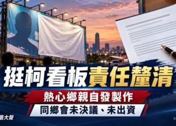 挺柯看板責任釐清！屏東同鄉會：熱心鄉親自發製作　會方未決議、未出資