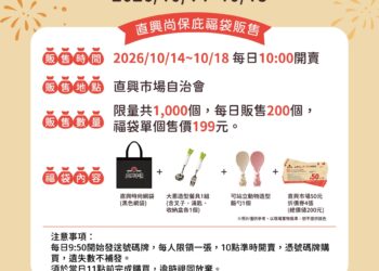 「艋舺青山祭 直興尚保庇」限定福袋好禮登場 把直興市場的祝福帶回家