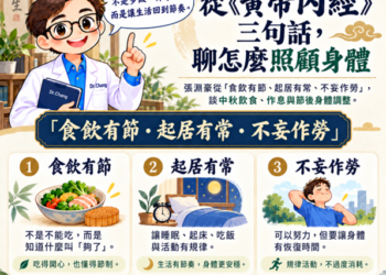 「健康365」健康品傳3、中秋吃多、睡亂了?張淵豪博士從《黃帝內經》三句話,談節後找回健康節奏